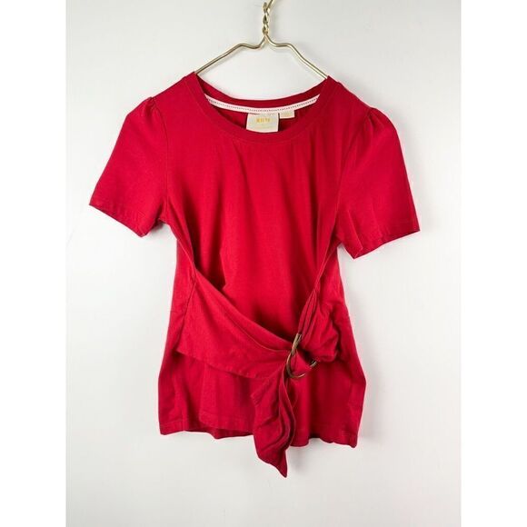 Anthropologie Maeve Dakota Wrap Top in Red Women’s Size XS - Picture 1 of 6